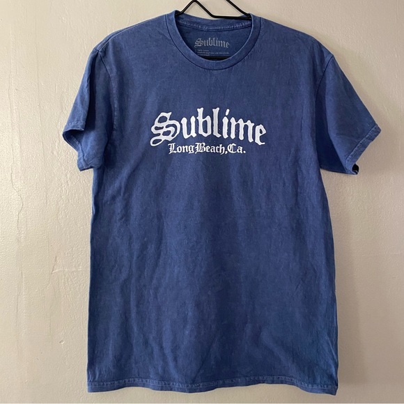 Sublime Blue Graphic T Shirt Cotton Short Sleeves Tee Women’s Small NEW Punk - Picture 7 of 7